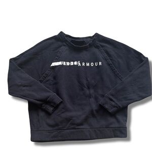 58 Under Armour Black Pullover Sweatshirt | Cozy Fit Athleisure Streetwear Small